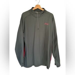 Nike Men’s XL Florida State Seminoles FSU Noles 1/4 Zip Pullover Gray